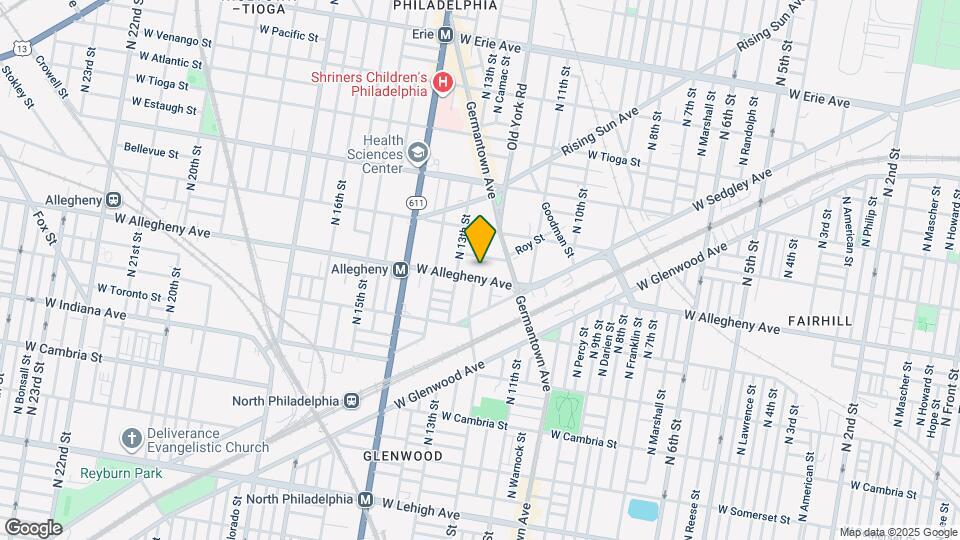 1227 W Allegheny Ave Map and Location Details