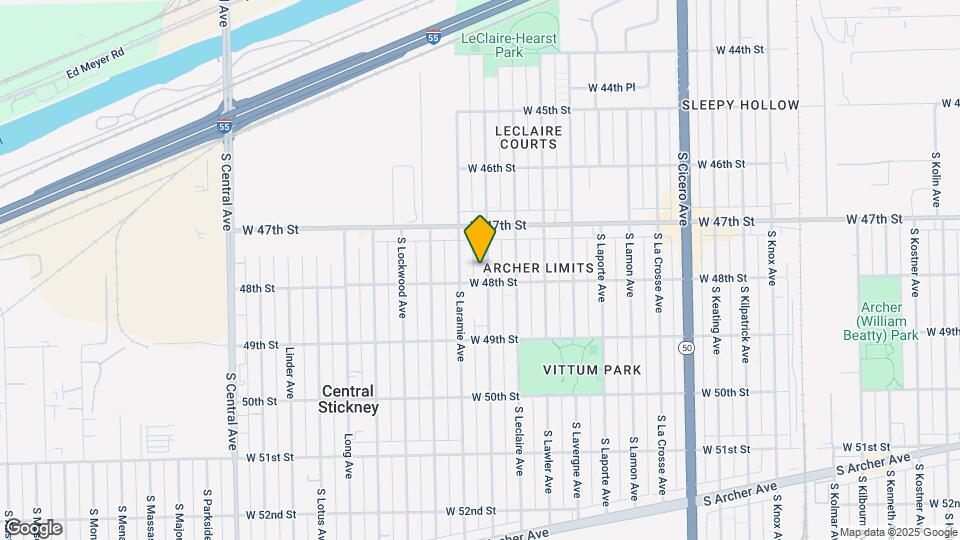 4748 S Leamington Ave Map and Location Details