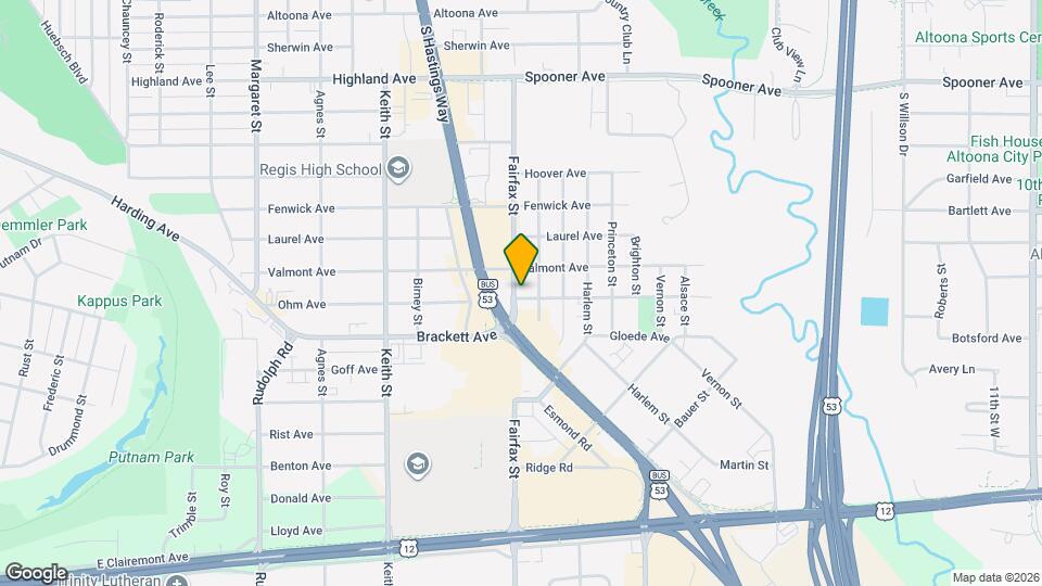 835 Fairfax St Map and Location Details