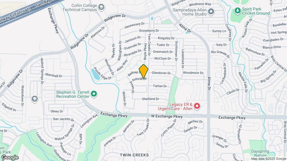 1505 Astoria Dr Map and Location Details