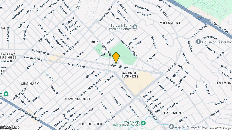 6656 Foothill Blvd Map and Location Details