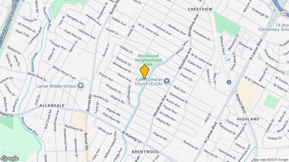 1701 Brentwood St Map and Location Details