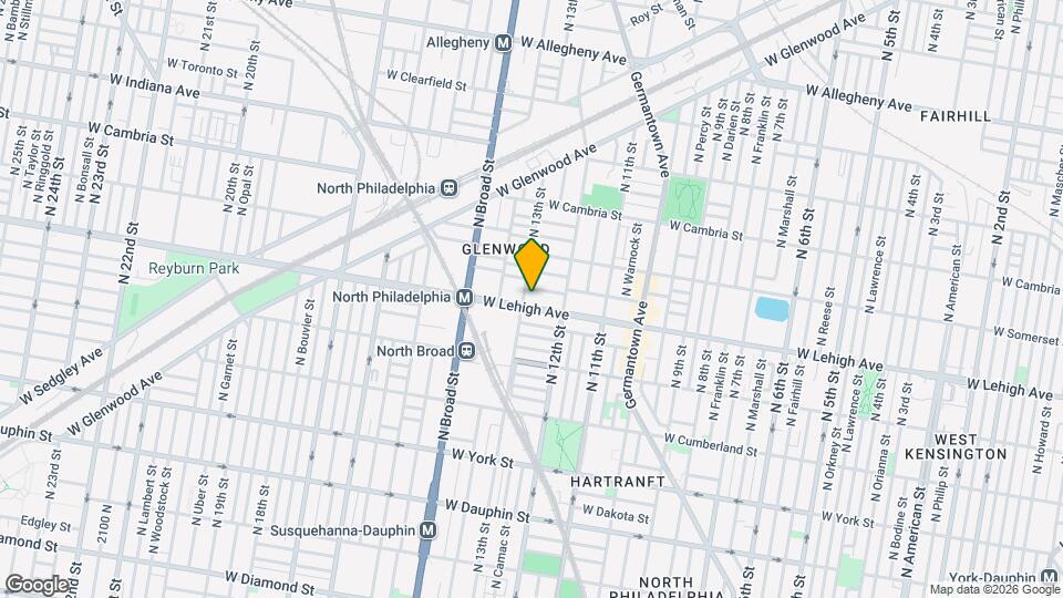 1235 W Lehigh Ave Mapa y Detalles de la Ubicación