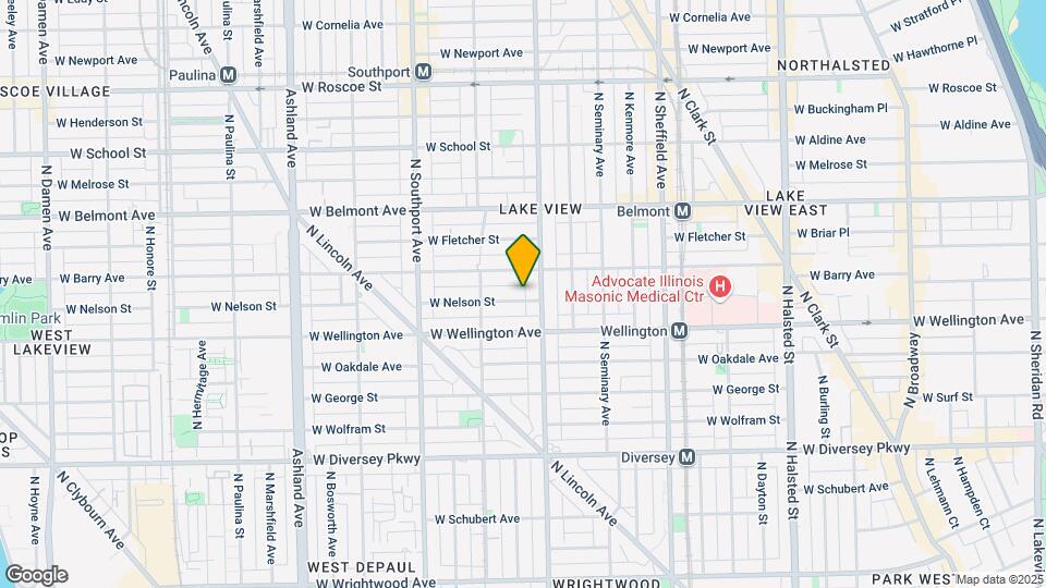 1214 W Nelson St, Unit 1 Map and Location Details