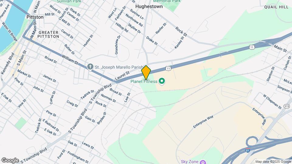 Connect55+ Pittston Mapa y Detalles de la Ubicación