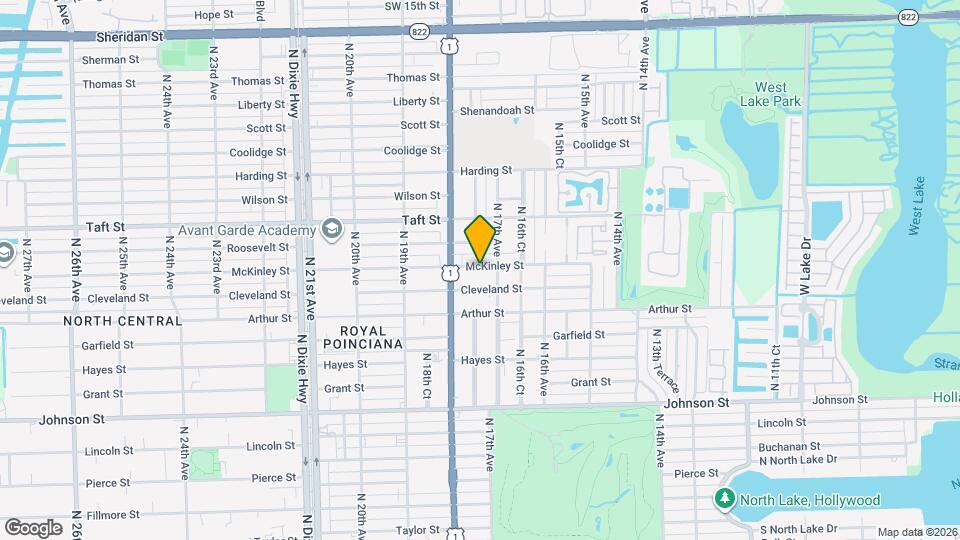 1710 McKinley St Map and Location Details