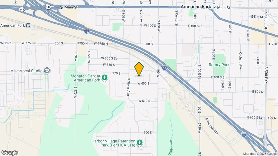205 W 380 S Map and Location Details