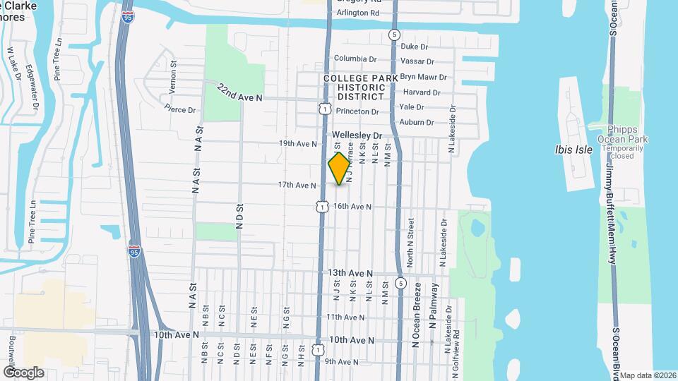 1622 N J St Map and Location Details