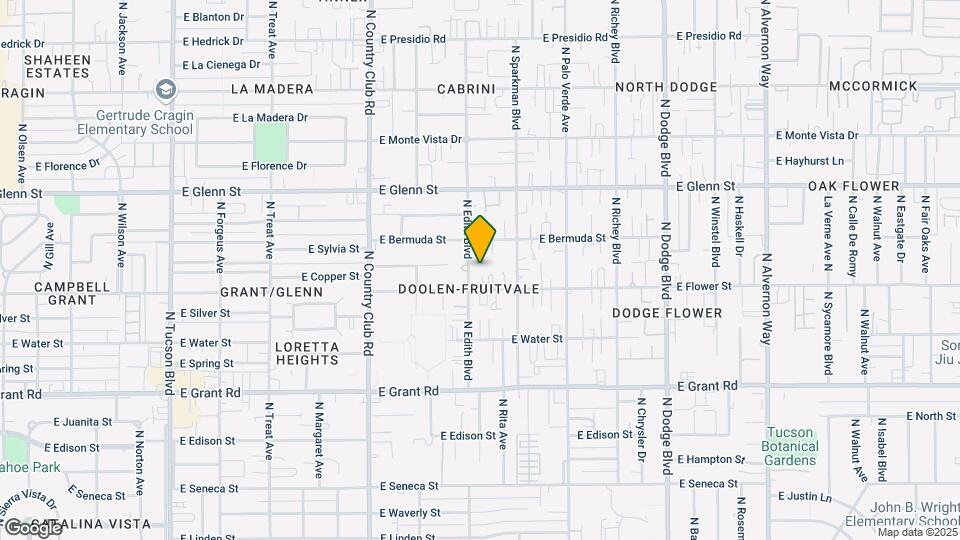 3311-3317 E Flower St Mapa y Detalles de la Ubicación