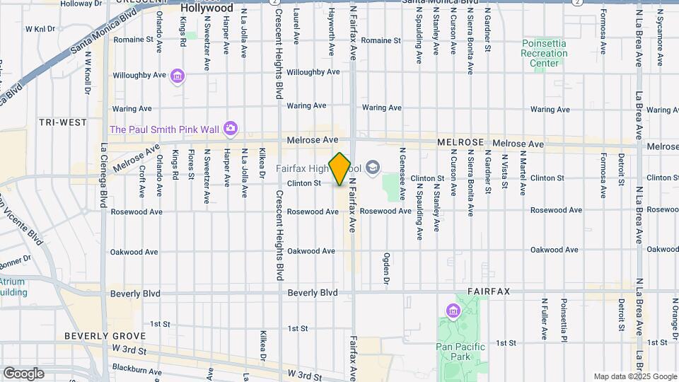 540 N Hayworth Ave Map and Location Details