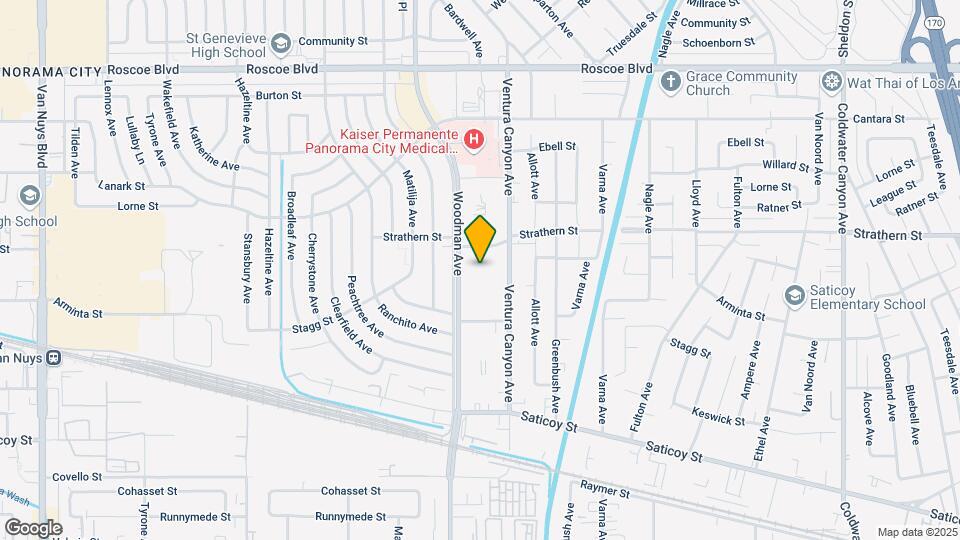 7924 Woodman Ave Map and Location Details