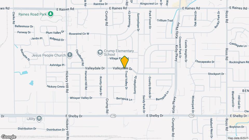 6197 Valleydale Dr Map and Location Details