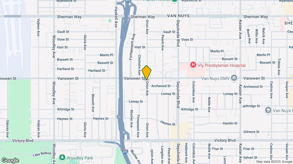 15506 Vanowen St Mapa y Detalles de la Ubicación