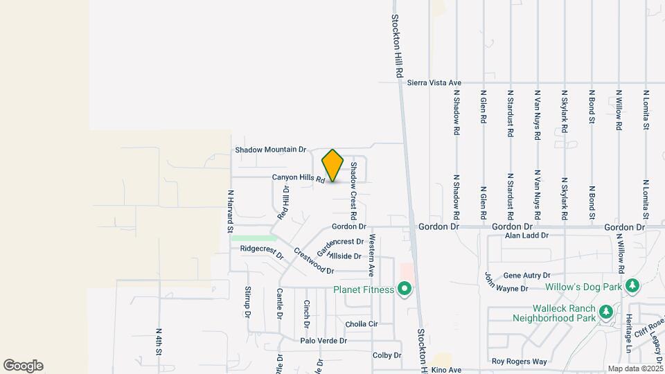 986 Canyon Hills Rd Map and Location Details