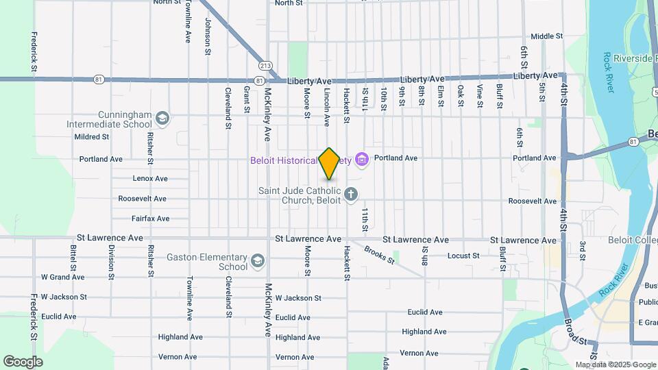 823 Lincoln Ave Map and Location Details
