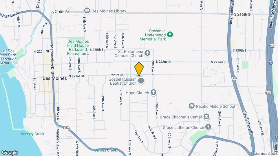 1627 S 223rd St Map and Location Details