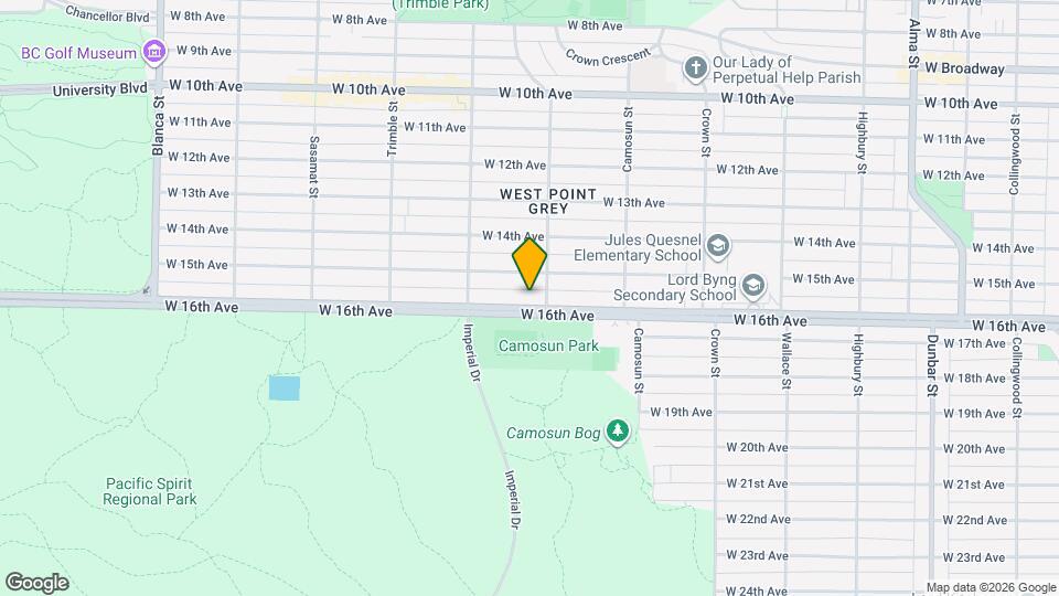 BASEMENT SUITE-4217 W 16TH AVENUE Map and Location Details