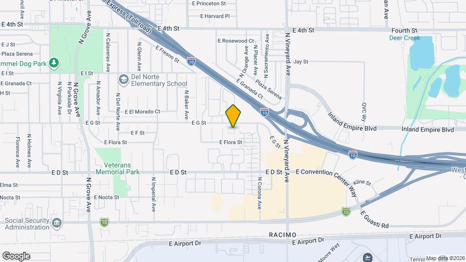 1722 E G St Map and Location Details