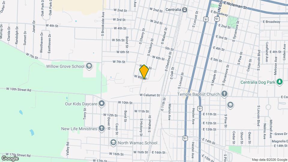 805 S Hickory St Mapa y Detalles de la Ubicación