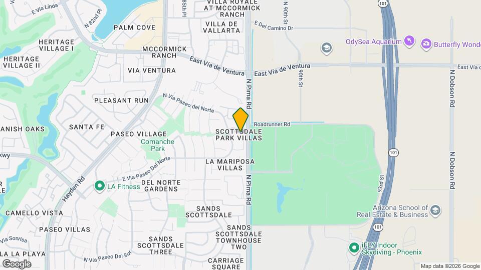 8756 E Via De La Luna Map and Location Details