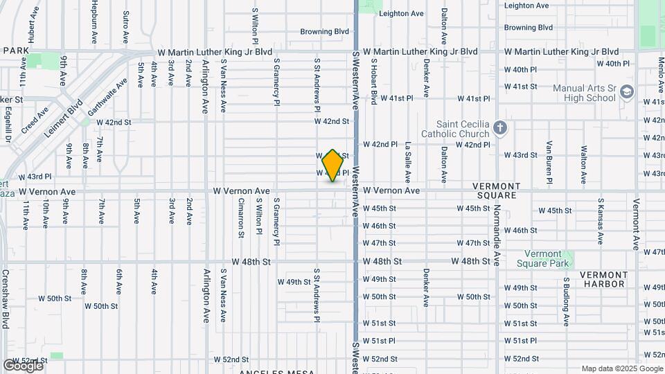 1739 W Vernon Ave Map and Location Details