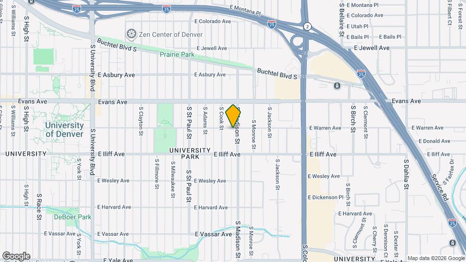 2201 S Marion St Map and Location Details