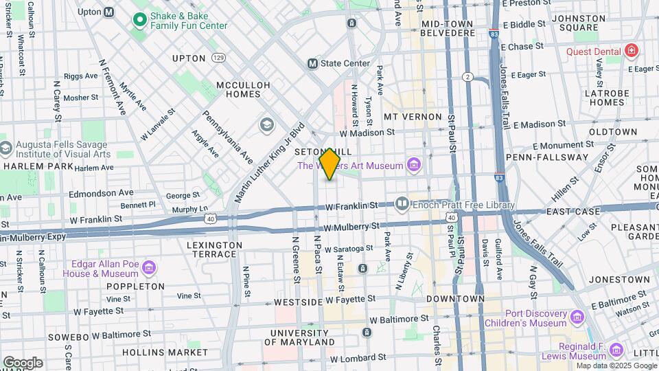 606 N Eutaw St Map and Location Details