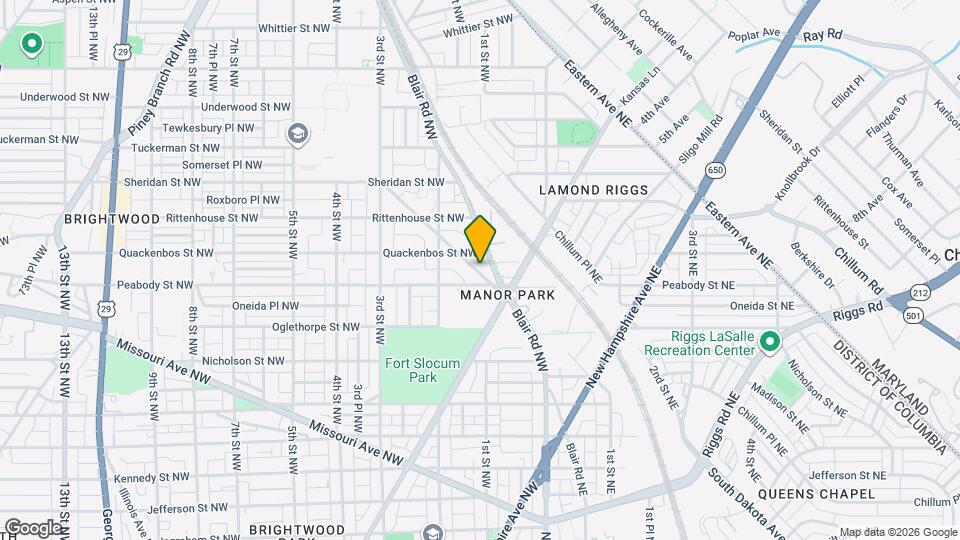 6011 North Dakota Ave NW Map and Location Details