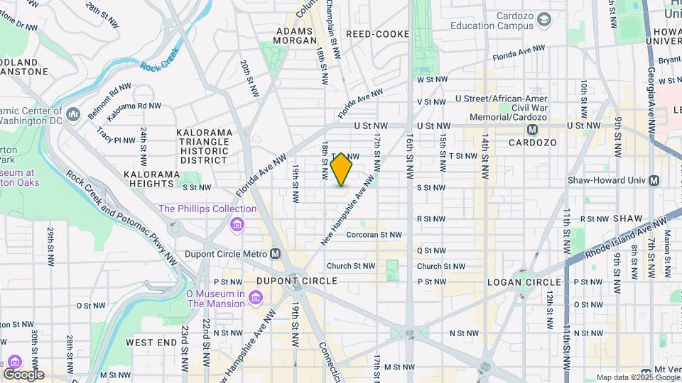 1740 S St NW Mapa y Detalles de la Ubicación