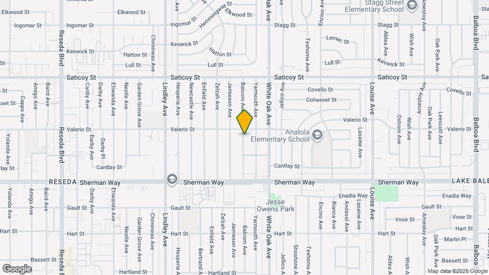 7344 Balcom Ave Map and Location Details