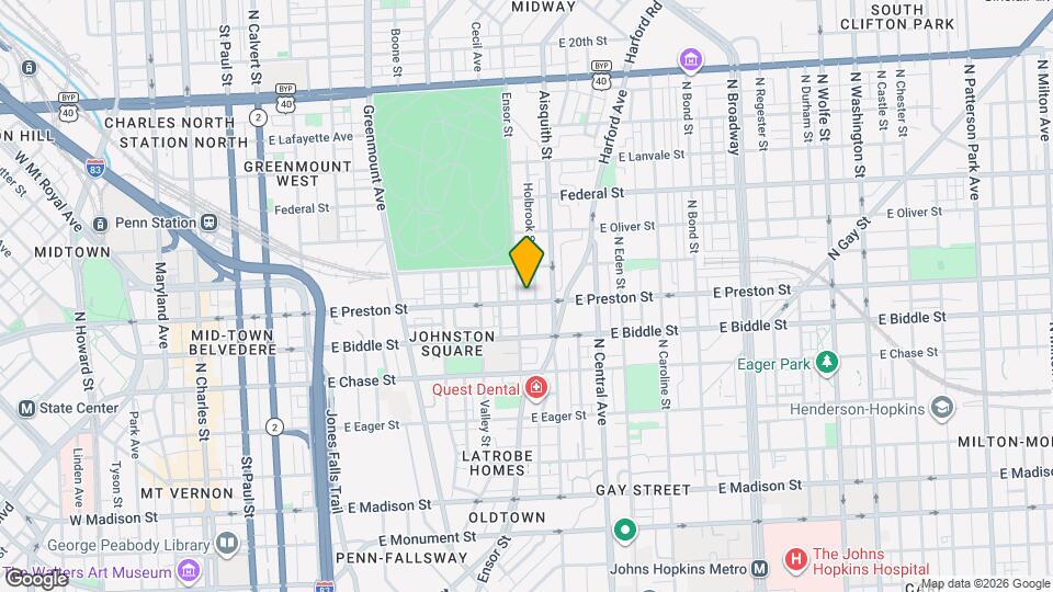 1006 E Preston St Map and Location Details