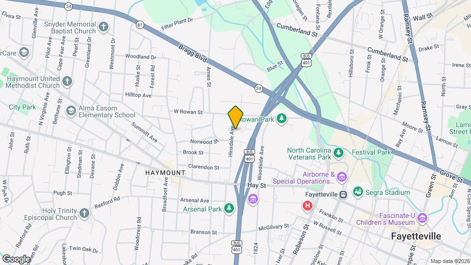 308 Hinsdale Ave Map and Location Details