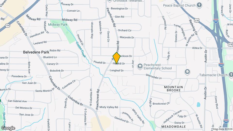 3425 Pinehill Dr Map and Location Details
