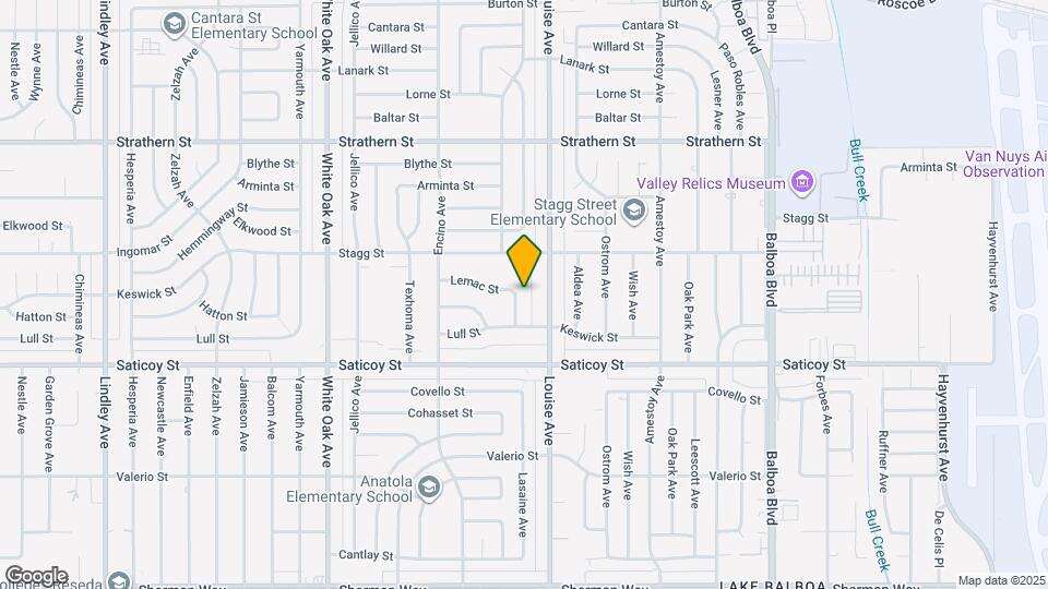 7714 Lasaine Ave Map and Location Details