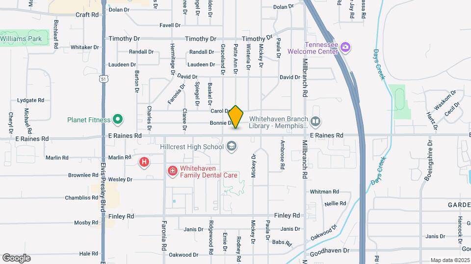 1508 E Raines Rd Map and Location Details
