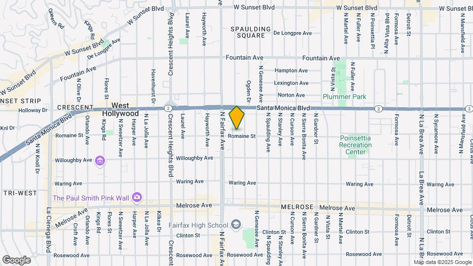 1006 N Orange Grove Ave Map and Location Details
