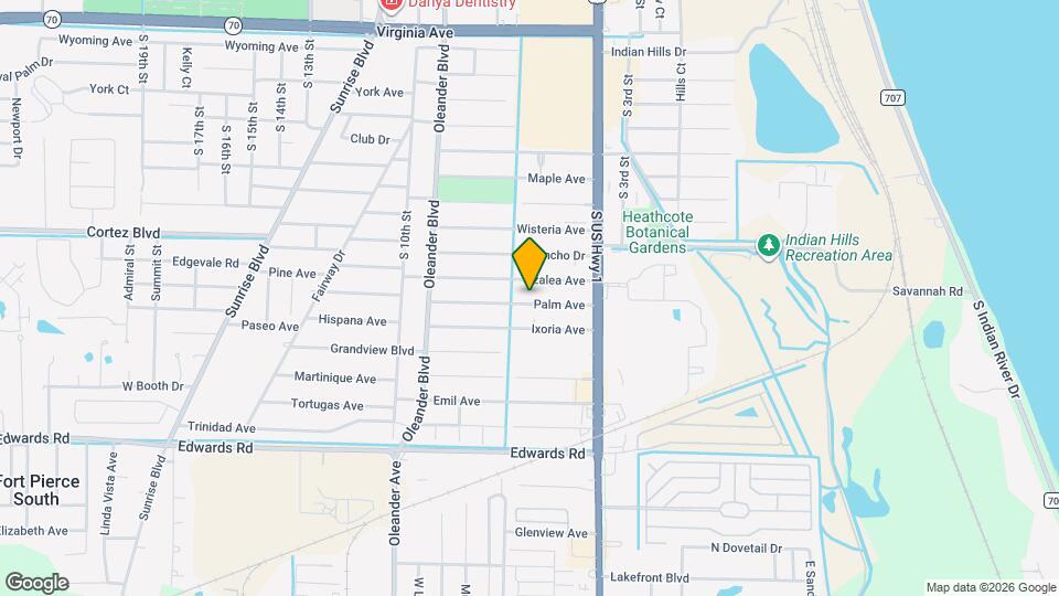 608 Palm Ave Mapa y Detalles de la Ubicación