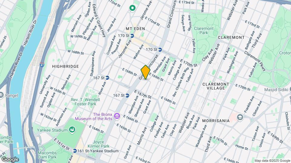 214 E 168th St Mapa y Detalles de la Ubicación