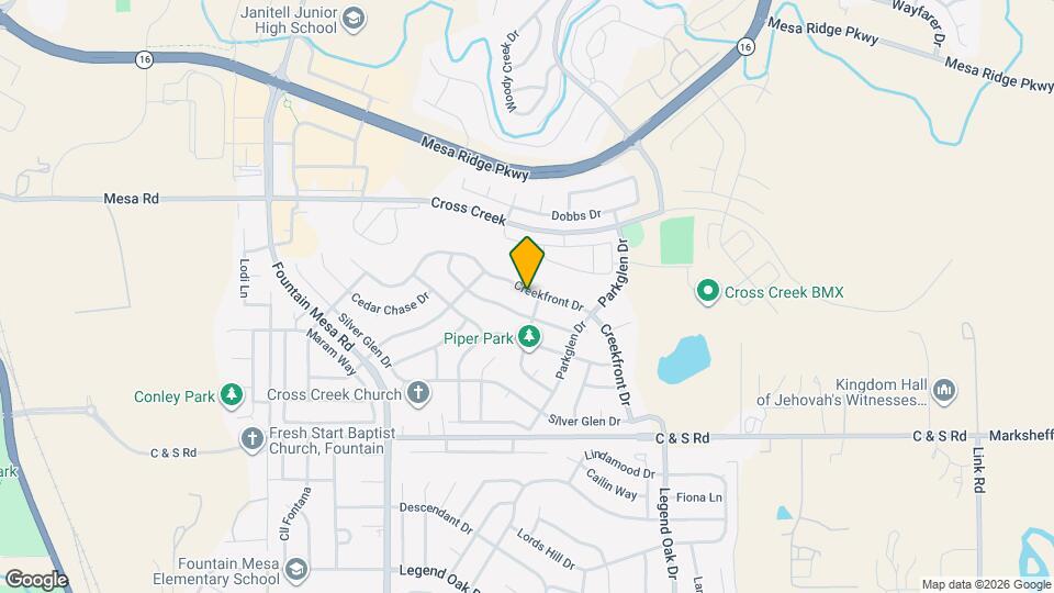 7395 Creekfront Dr Map and Location Details