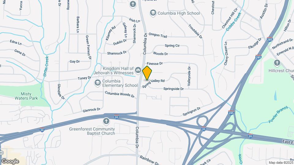 3396 Spring Valley Rd Map and Location Details