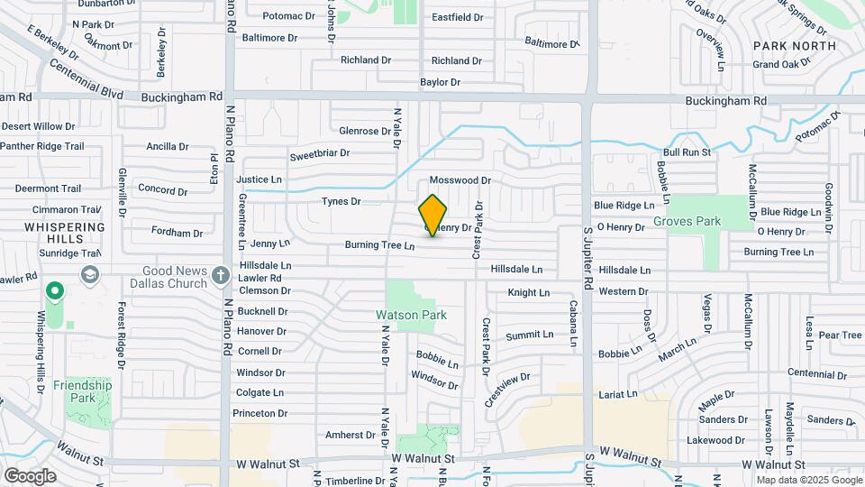 3837 Burning Tree Ln Map and Location Details