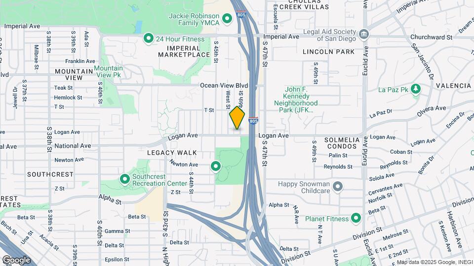 4578 Logan Ave Map and Location Details