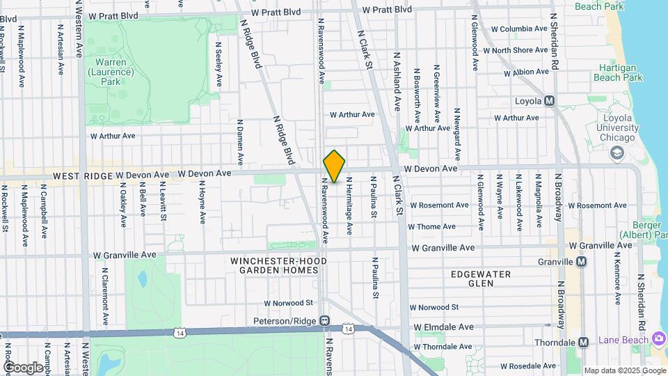 1760-1764 W Highland Ave Map and Location Details