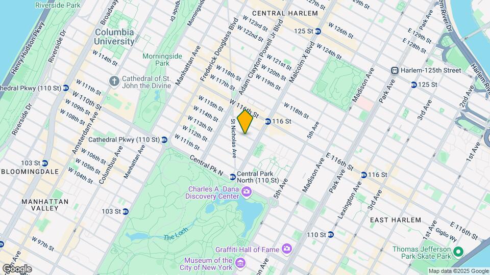 110 W 114th St Map and Location Details
