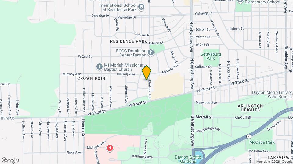 223 Elmhurst Rd Map and Location Details