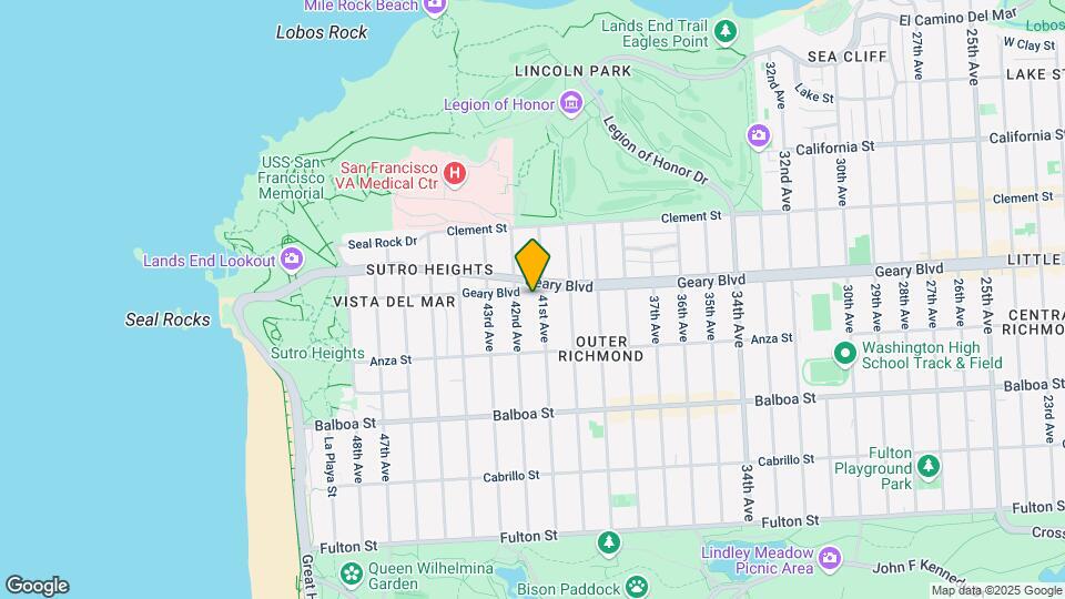 7719 Geary Blvd Map and Location Details