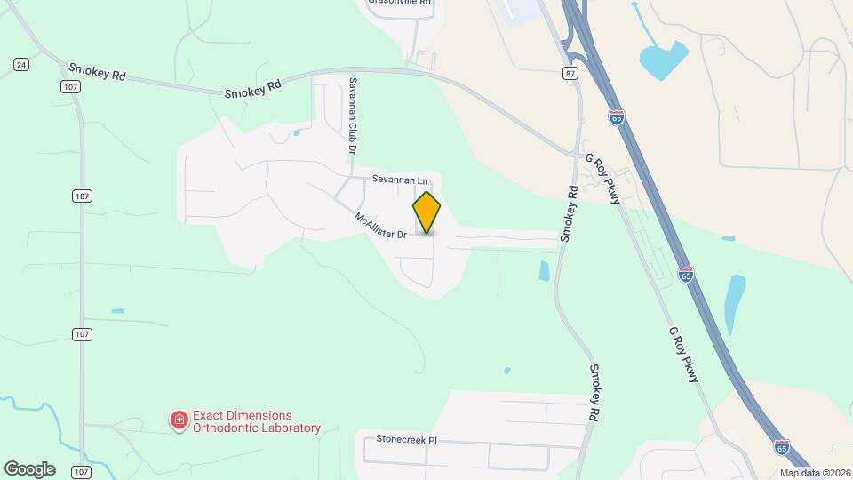 1012 McAllister Dr Map and Location Details