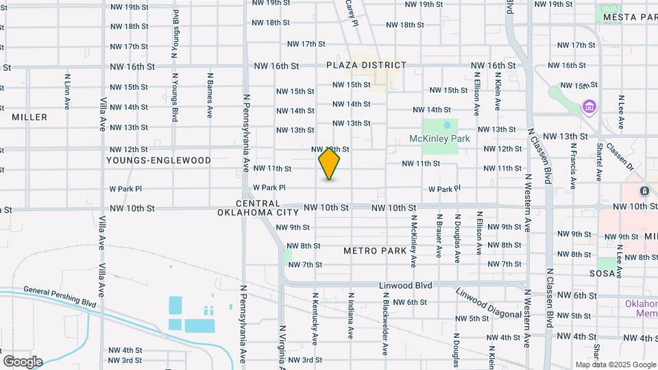 1831 W Park Pl Map and Location Details