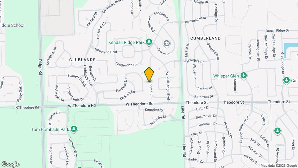 1701 Courtwright Dr Map and Location Details