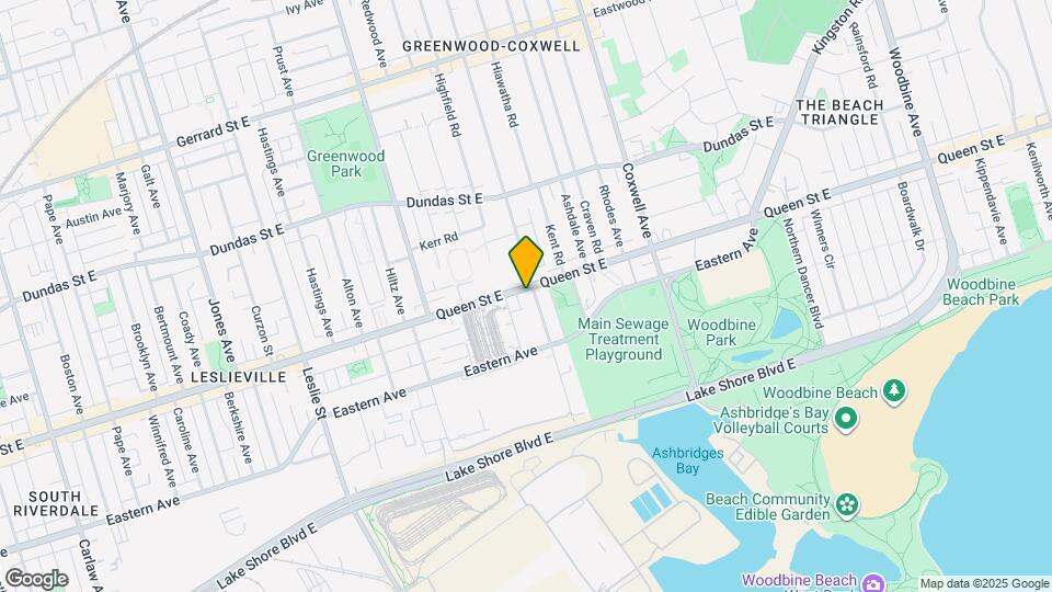 1481 Queen St E Map and Location Details